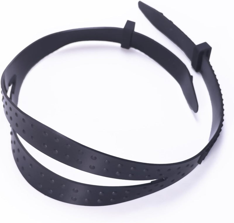 sipantee 2PCS Universal Silicone Mask Strap Black Scuba Mask Strap Replacement for Scuba Diving Snorkeling Mask Swimming Goggle Snorkel Mask Straps Diving Glasses Straps - Image 3